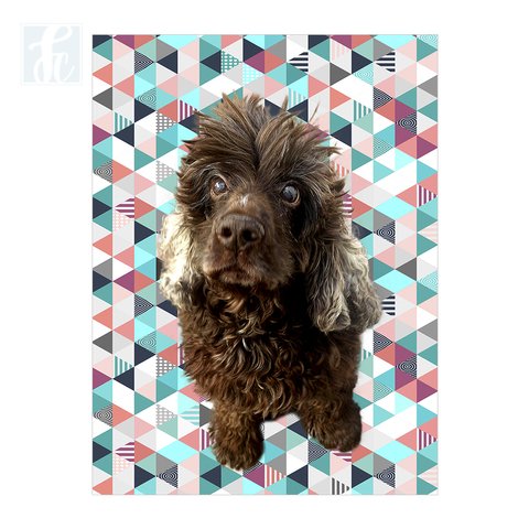 Placa Decor Pet Personalizada - Mosaico Triângulos