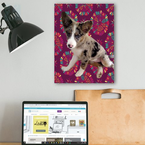 Placa Decor Pet Personalizada - Mandalas Roxas - comprar online