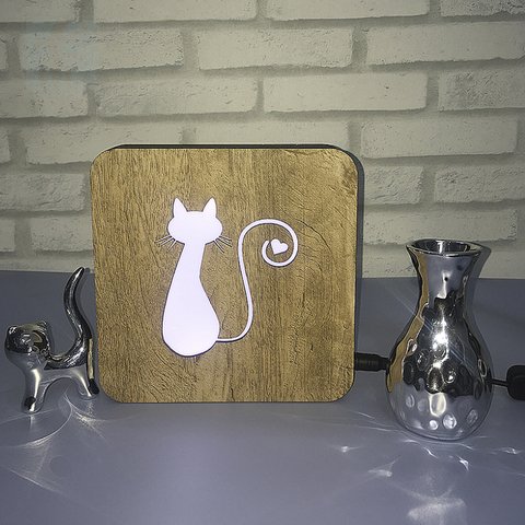 Luminária Ledito Wood - Gato - comprar online