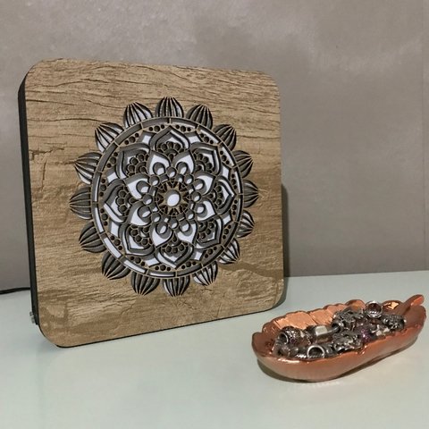 Luminária Ledito Wood - Mandala - comprar online