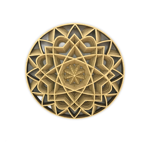 Mandala 3D Estrela - 8 Camadas