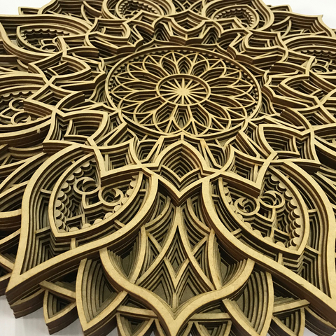 Mandala 3D Floral - 9 Camadas - Coruja - comprar online