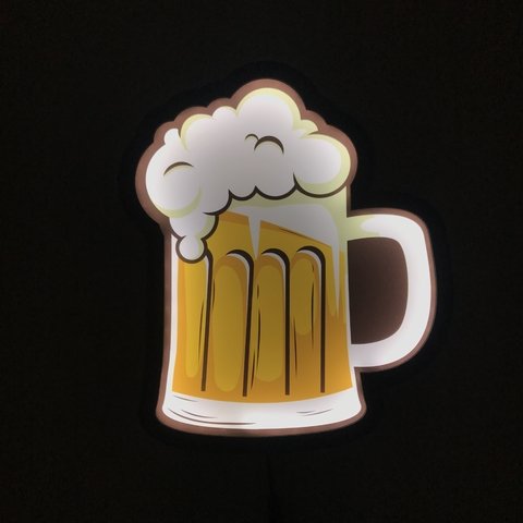 Luminoso_Tampinha_beer_bar_Painel_Led_lupulo_cerveja_bebida_caneca_chopp