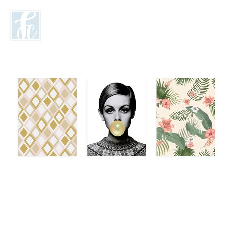 Placa Decor Kit Trio - Lesley Lawson - Twiggy - comprar online