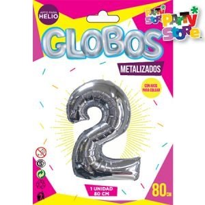 Globos Numeros Grandes Azul 70cm