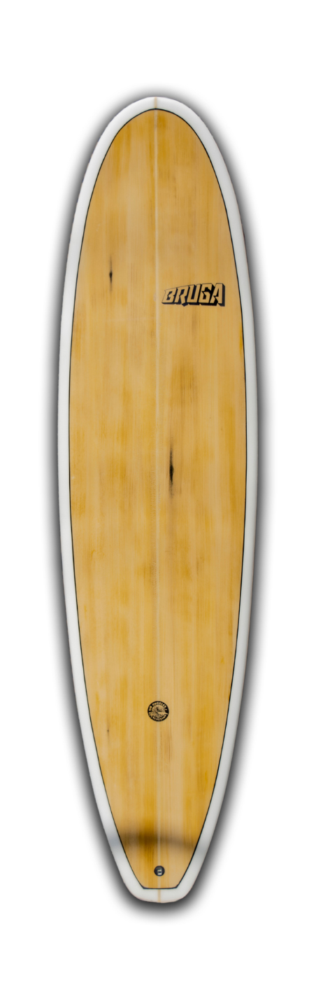 FUNBOARD MADERA + BLANCO + FRANJAS