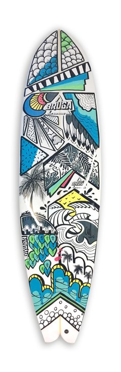 Funboard Cola Fish Modelo Graffiti