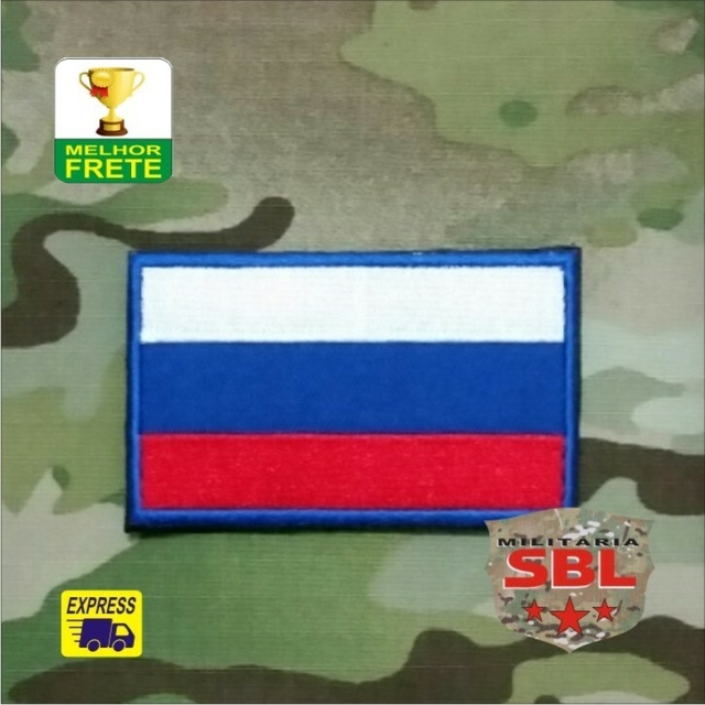 Patch Bandeira Rússia (bordados) - MILITARIA SBL