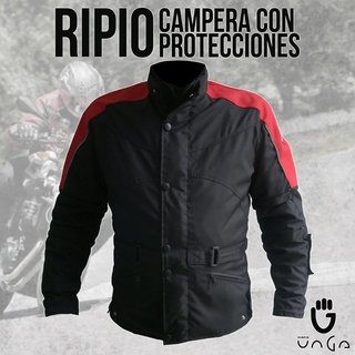 Campera de moto Ripio con Abrigo desmontable y protecciones