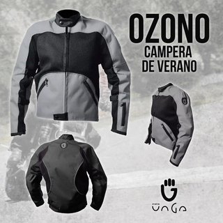 Campera de Moto de Verano OZONO - Protecciones e Impermeable desmontable