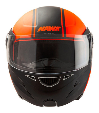 Casco Hawk RS5 Stripe Naranja Fluo Mate - Rebatible