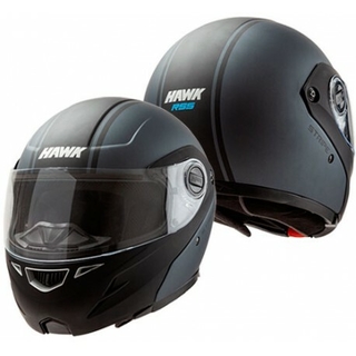 Casco de moto Hawk RS5 Stripe Grey Mate Rebatible
