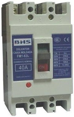 Disjuntor Caixa Moldada Tripolar BHS Fm1-63l 63A 35ka - comprar online