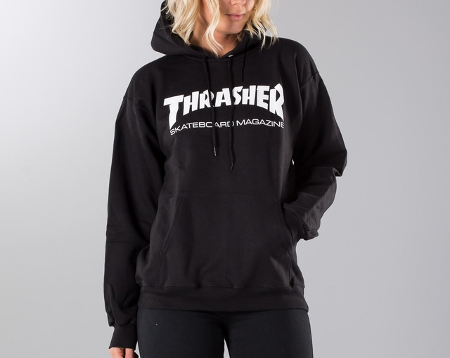 Thrasher Skate Mag Hoodie Girl Black white SMT SB