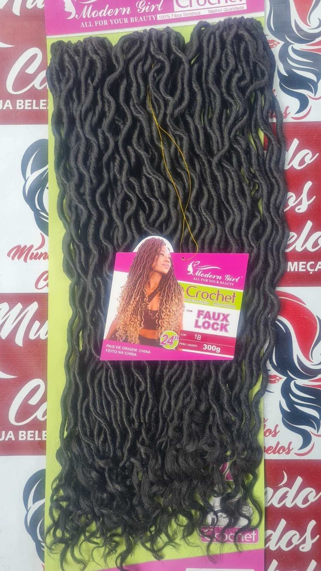 Cabelo Goddess Faux Locs Pacotão 300 gramas Crochet Braids