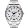 Relógio analógico masculino Orient MBSS1396 S2SX Prata e branco