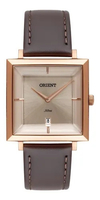 Relógio unissex analógico Orient LRSC1003 Marrom pulseira de couro