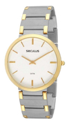 Relógio unissex analógico Seculus 24215 Prata e dourado - comprar online