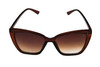 Óculos solar feminino New Glasses CY59005 Marrom