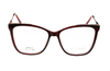 Armação para óculos de grau New Glasses BR6010 C2 vermelha com glitter