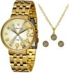 Relógio feminino analógico Lince LRGH100L KW51 kit de acessórios dourado - comprar online