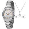 Relógio analógico feminino Lince LRM4669L S2SX Prata kit acessórios