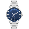 Relógio analógico masculino Orient MBSS1387 D1SX Azul e prata