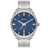 Relógio analógico masculino Orient MBSS1401 D1SX Azul e prata