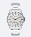Relógio analógico masculino Orient MBSS1154A S2SX Prata e branco