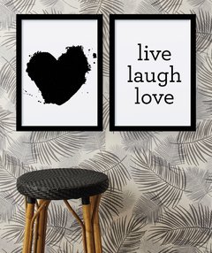 Kit de quadros - Live laugh love