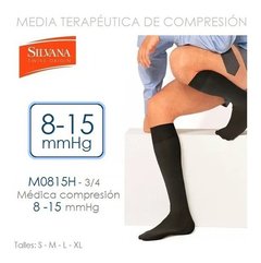 Media Terapéutica Hombre 3/4 Compresión 8-15 Silvana Art. M0815h