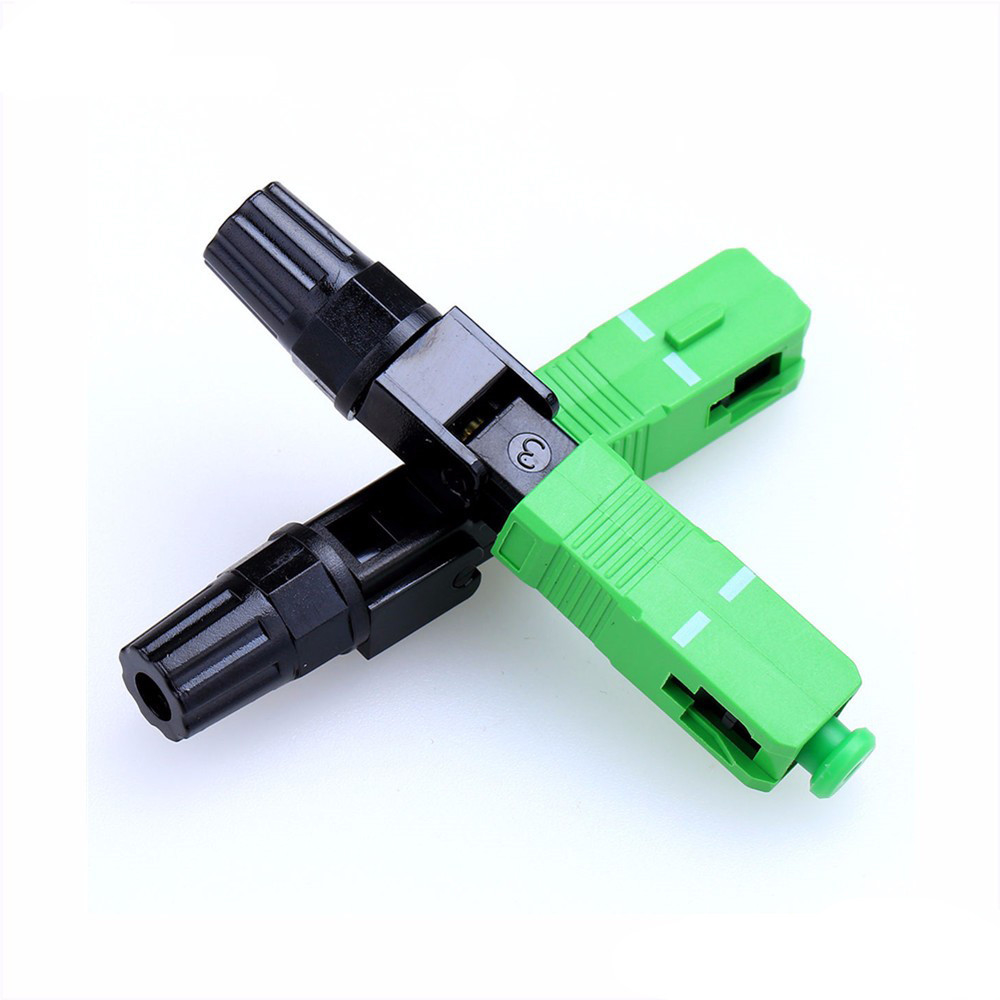 100 UN CONECTOR FAST RÁPIDO FIBRA ÓPTICA VERDE SC APC