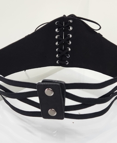 Cinto estilo corselet com ilhós - loja online