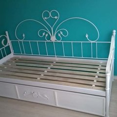 Diván Cama Doble De Hierro Modelo Real Medallón - tienda online