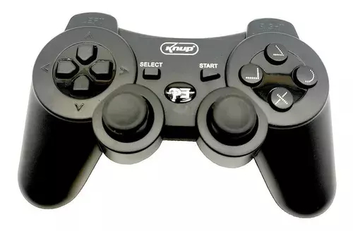 Controle Joystick USB para Computador PC Gamer PS2 e PS3 Dualshock - Preto