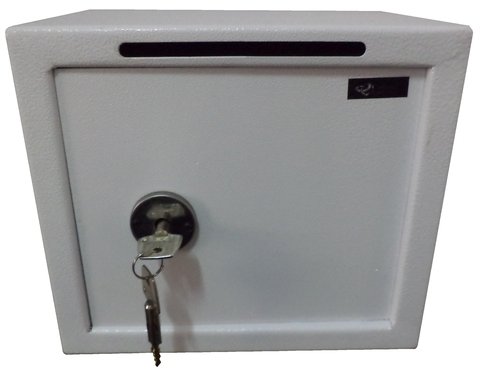 Cofre Minibox Com Fechadura Tetra e Coletor de Cédulas Branco