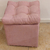 Puff capitonee tapizado pana mica color rosa a fabricar - LIV en internet