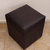 Puff cubo tapizado cuerotex color negro a fabricar - LIV en internet
