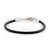 Pulseira BeDoBeDo de Couro Liso Preto, Fecho de Prata 950 - comprar online