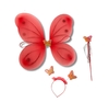 Alitas de mariposa con vincha y varita color rojo