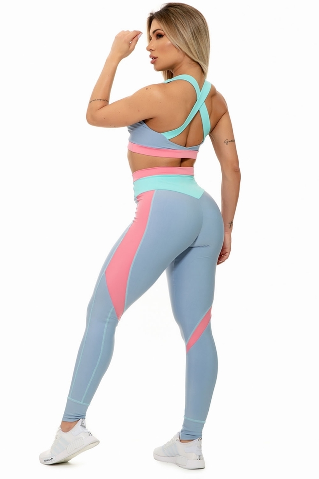 Legging Gym Girl Lílas com Elástico - Hipkini