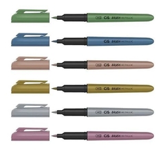 Caneta Brush Pen 6 Cores Metallic Cis - comprar online