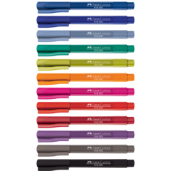 Caneta Hidrográfica Fine Pen 0,4mm c/12 cores Faber Castell - comprar online