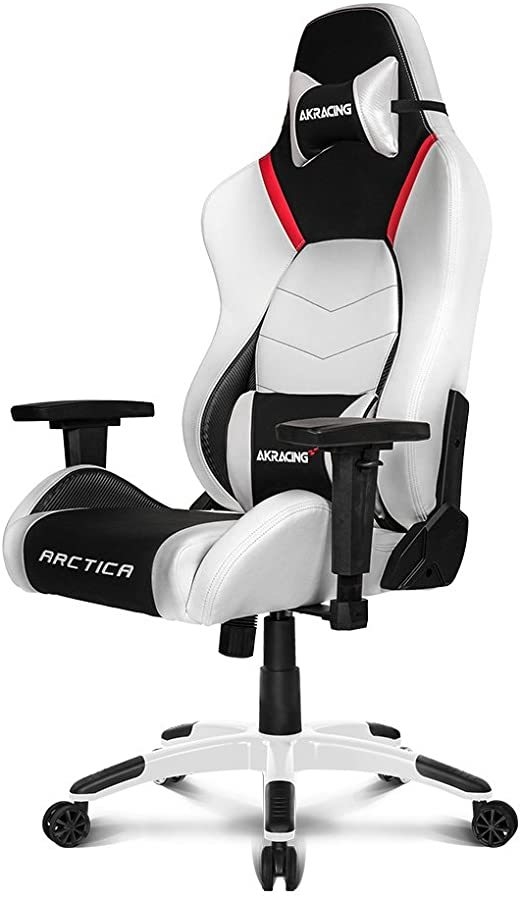 SILLA GAMER AKRACING ARCTICA WHITE AND BLACK PREMIUM