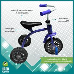 Triciclo Infantil Renzi 3 Ruedas De Chapa y Goma Macizas Seguro - comprar online