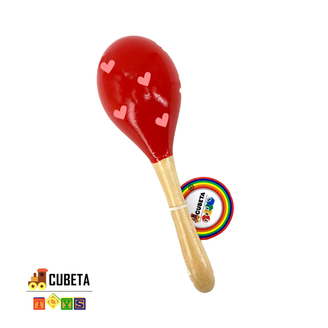 Maraca chica madera Cubeta toys x1U