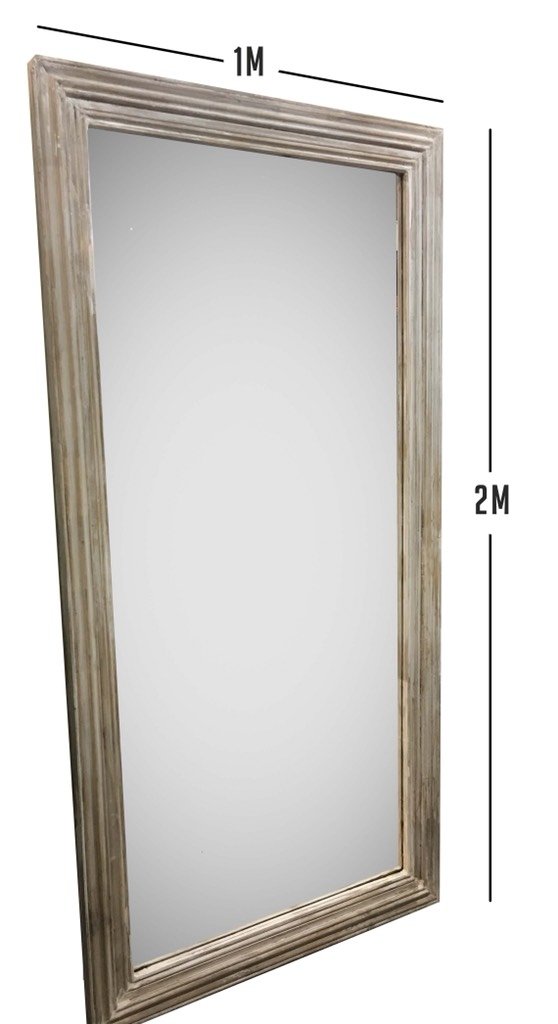 Espejo marco vintage de madera 2 x 1 mt.