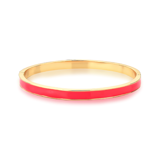 Pulseira bracelete dourado esmaltado em vermelha folheado em ouro 18k