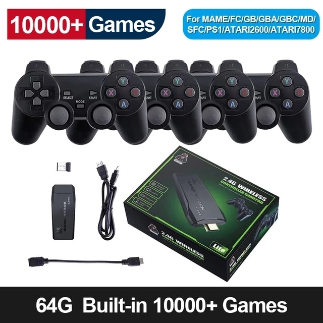 M8 II Mini Console de Videogame, 2K 4K Vara, 10000 Jogos Grátis