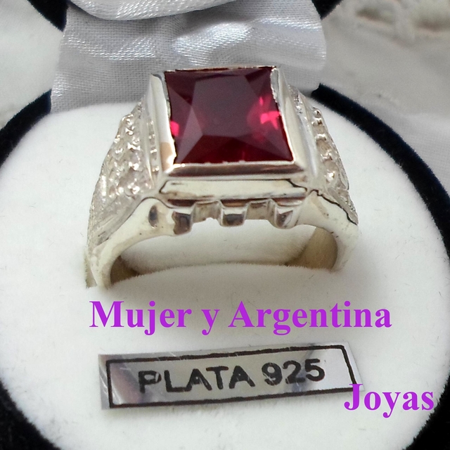 Anillo de plata discount con rubi precio